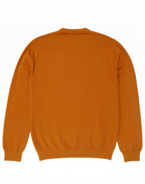 Marks & Spencer Mens V-Neck Jumper Sweater XL Beige Cotton