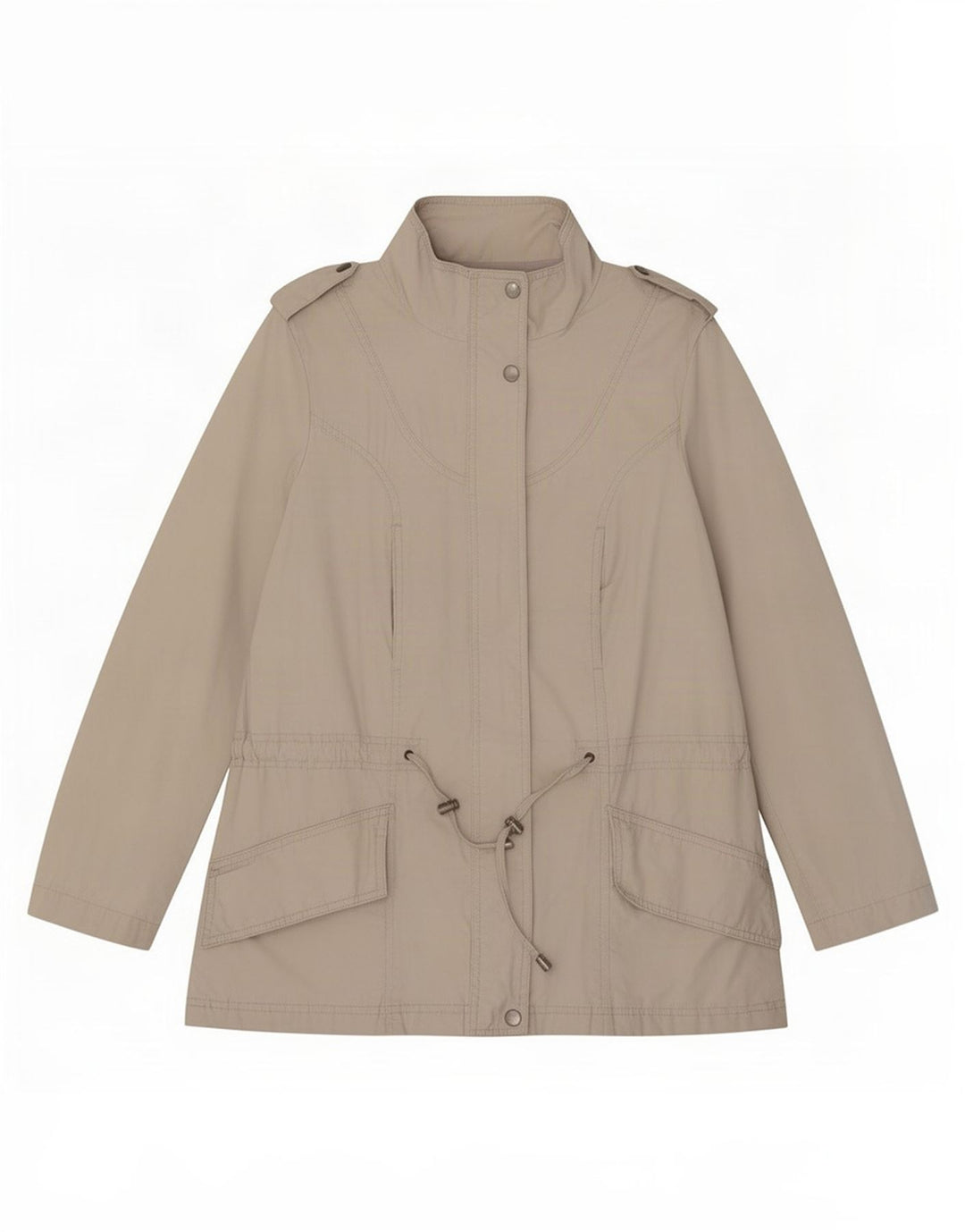 Zara Womens Military Jacket UK 12 Medium Beige