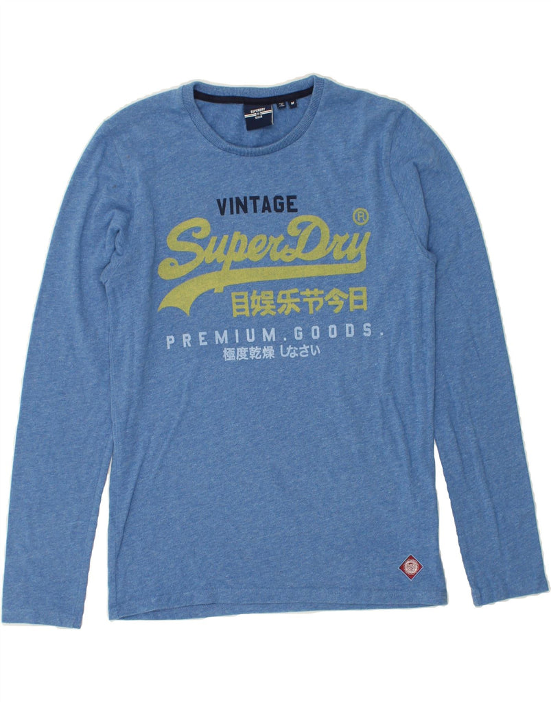 SUPERDRY Mens Graphic Top Long Sleeve Medium Blue | Vintage Superdry | Thrift | Second-Hand Superdry | Used Clothing | Messina Hembry 