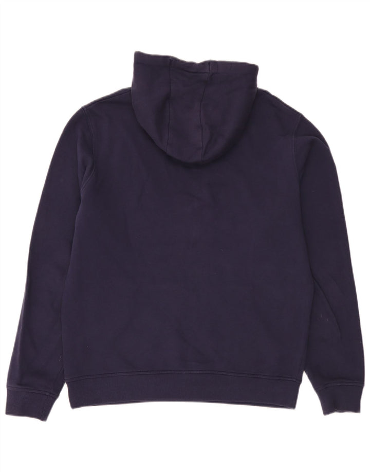 Lyle & Scott Mens Hoodie Jumper Medium Navy Blue Cotton