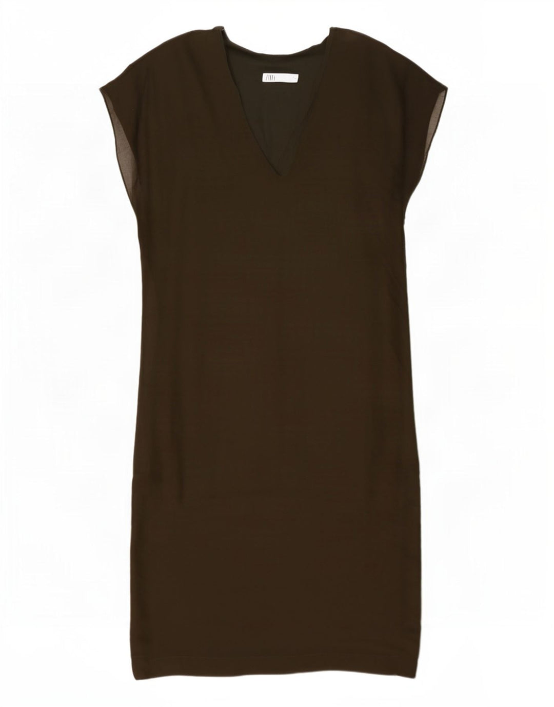 Zara Womens Oversized Shift Dress UK 14 Medium Khaki