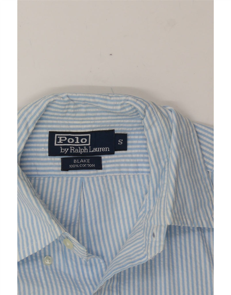 POLO RALPH LAUREN Mens Blake Loose Fit Shirt Small Blue Pinstripe Vintage Polo Ralph Lauren and Second-Hand Polo Ralph Lauren from Messina Hembry 