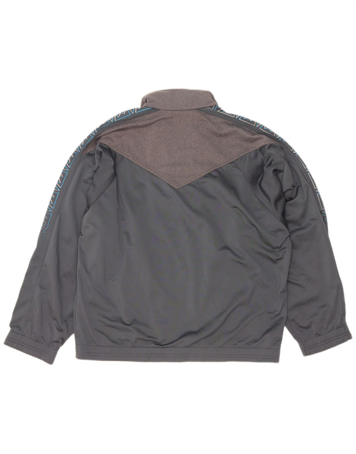 Diadora Mens Graphic Tracksuit Top Jacket UK 40 Medium Grey Colourblock