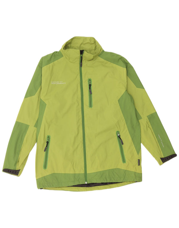 Coast Guard Mens Rain Jacket UK 40 Large Green Colourblock Nylon