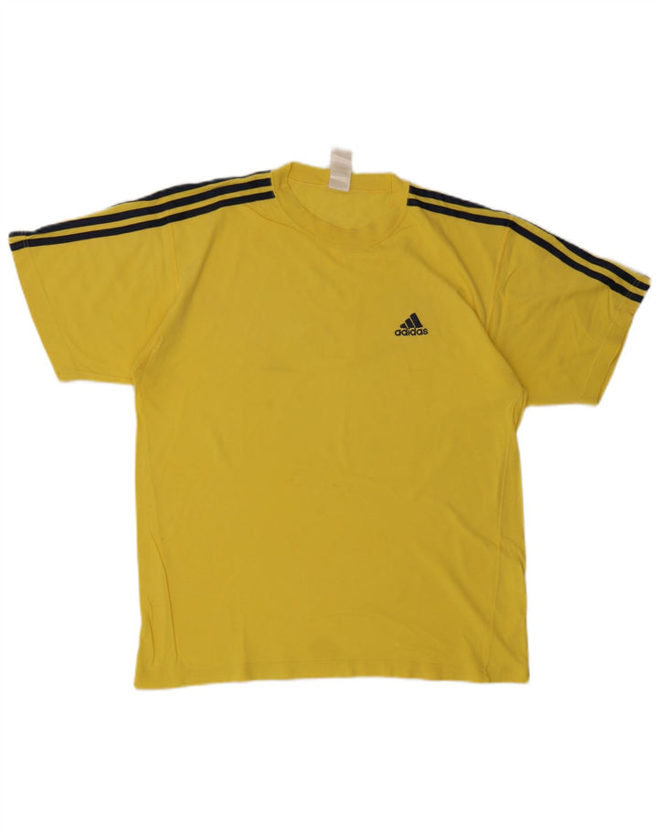 Adidas Mens T-Shirt Top Medium Yellow