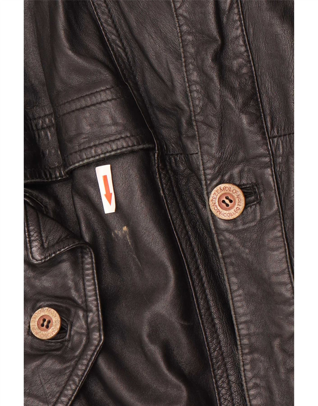 Vintage Mens Loose Fit Leather Jacket UK 38 Medium Black