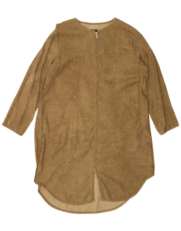 ZARA Womens Shirt Dress UK 14 Medium Green Lyocell