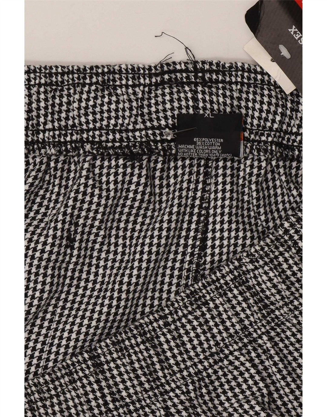 Dickies Mens Cargo Trousers XL W38 L32 Black Houndstooth Polyester