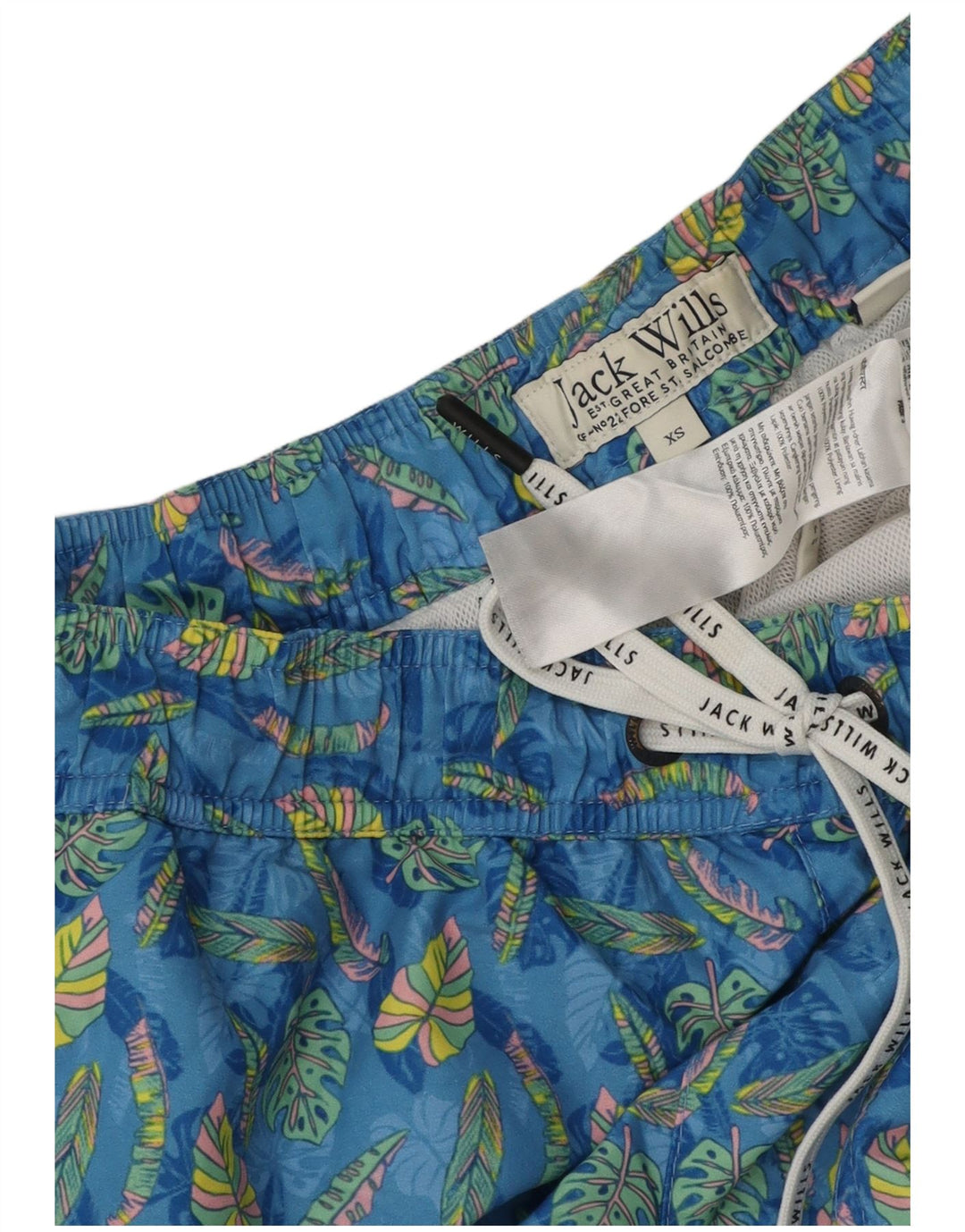 Jack Wills Mens Swimming Shorts XS  Blue Floral Polyester Hawaiian