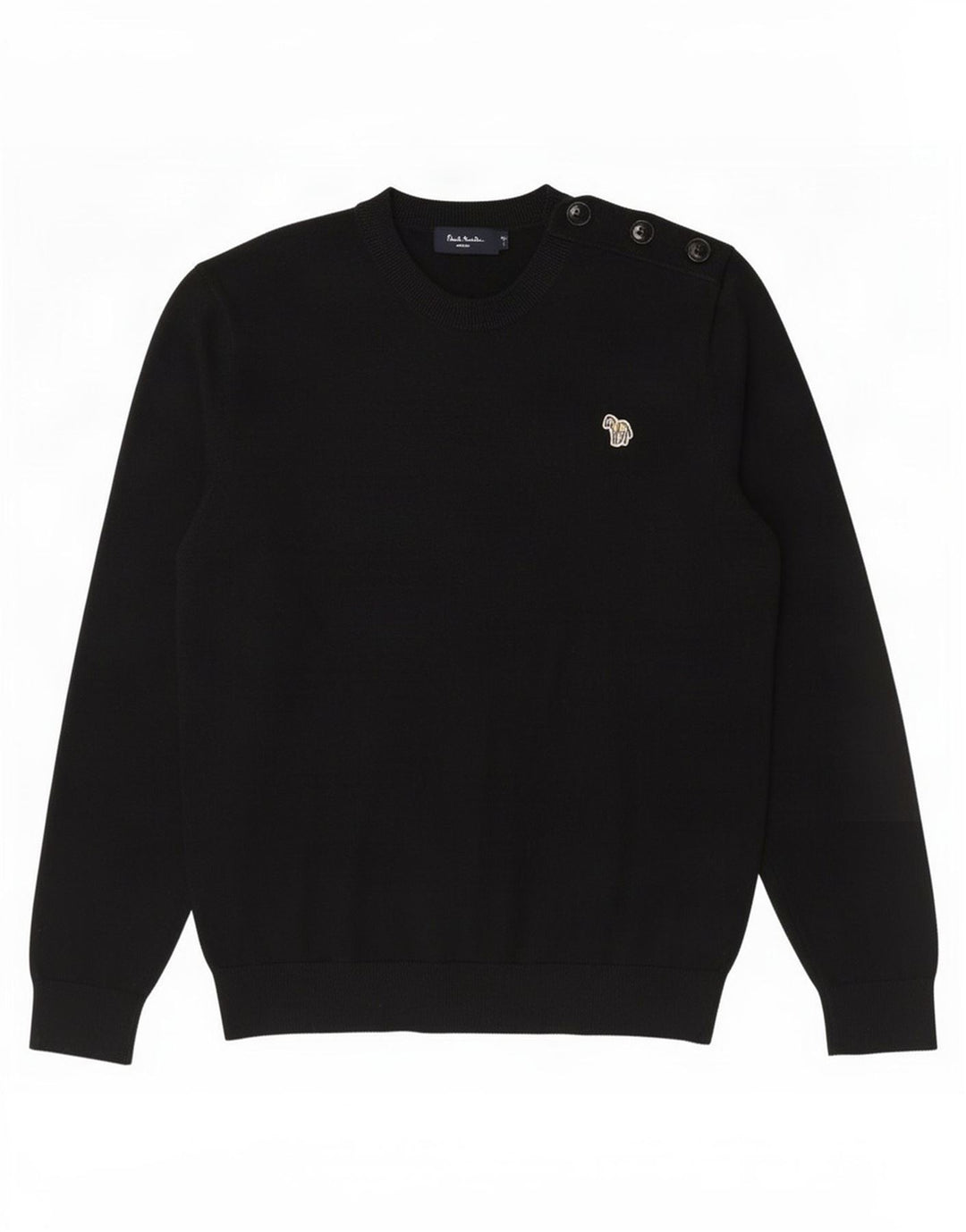 Paul Smith Mens Crew Neck Jumper Sweater Large Black Cotton