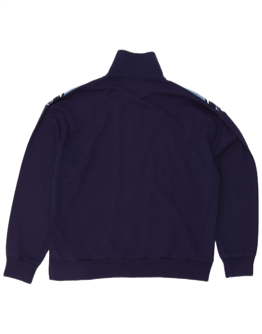 Vintage Mens Tracksuit Top Jacket Large Navy Blue Colourblock