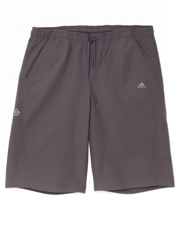 Adidas Mens Graphic Sport Shorts Large Grey Polyester Sports