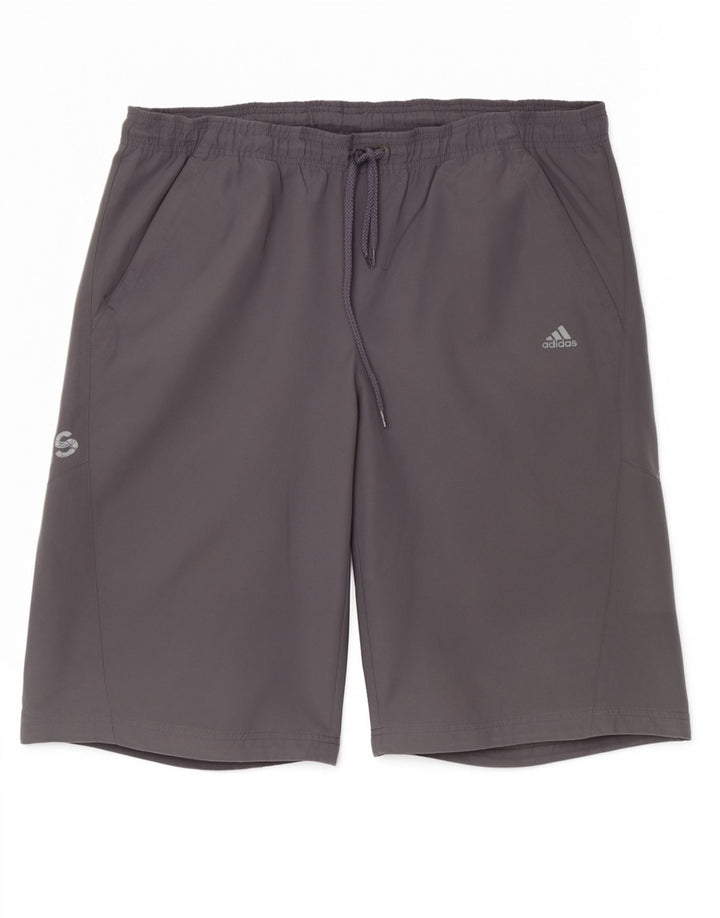Adidas Mens Graphic Sport Shorts Large Grey Polyester Sports