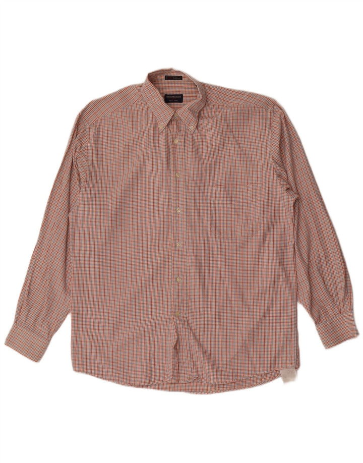 Massimo Dutti Mens Shirt Size 40 Medium Multicoloured Check Cotton