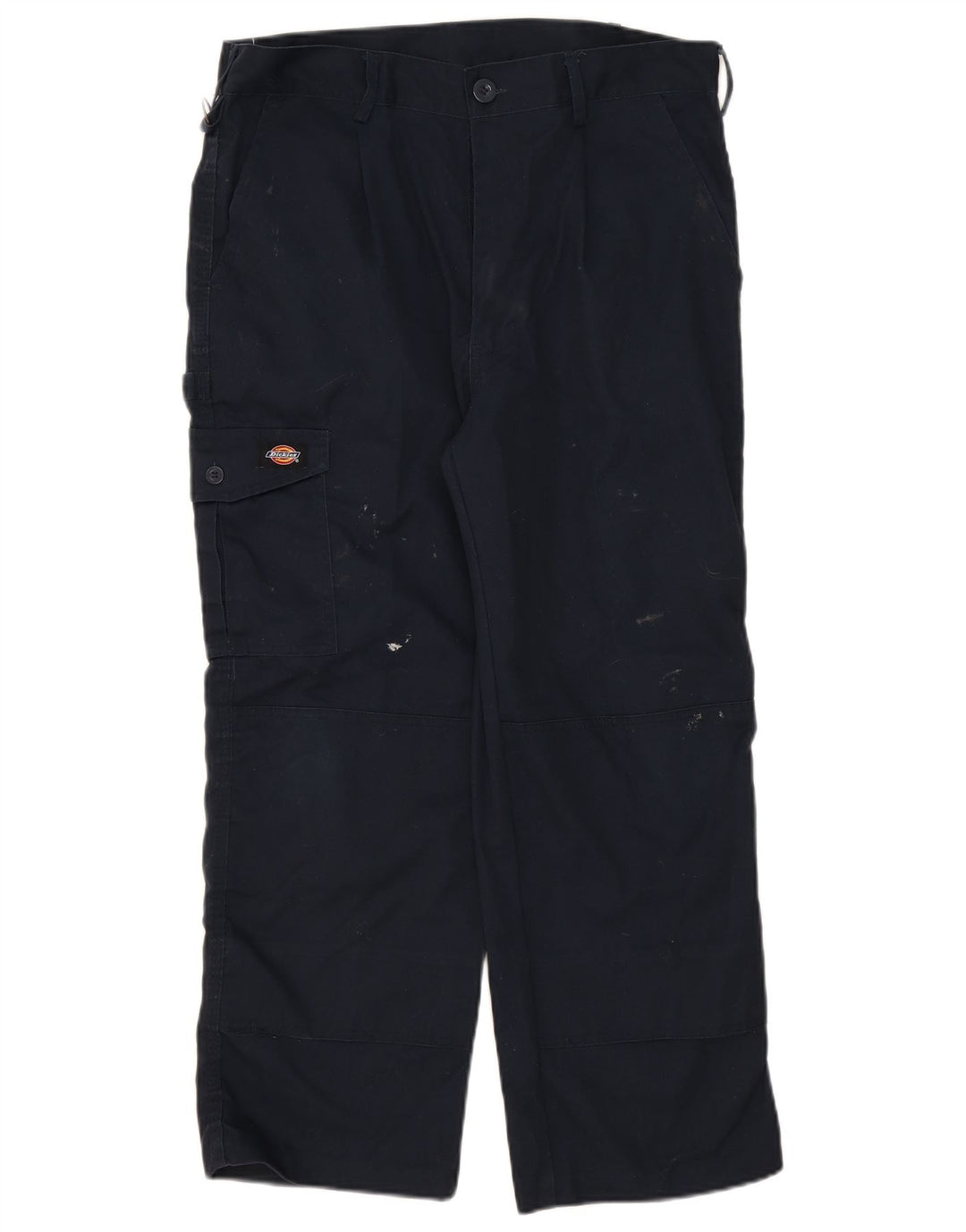 Dickies Mens Straight Cargo Trousers W34 L26 Navy Blue Polyester