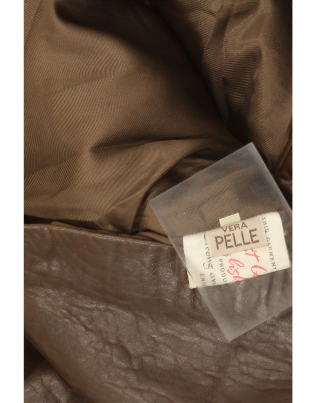 Vintage Womens Leather Coat IT 42 Medium Brown Leather