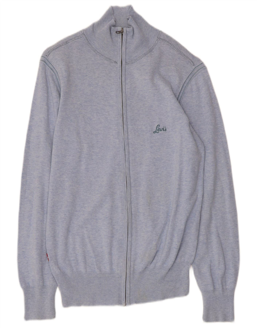 LEVI'S Womens Cardigan Sweater UK 10 Small Blue Cotton