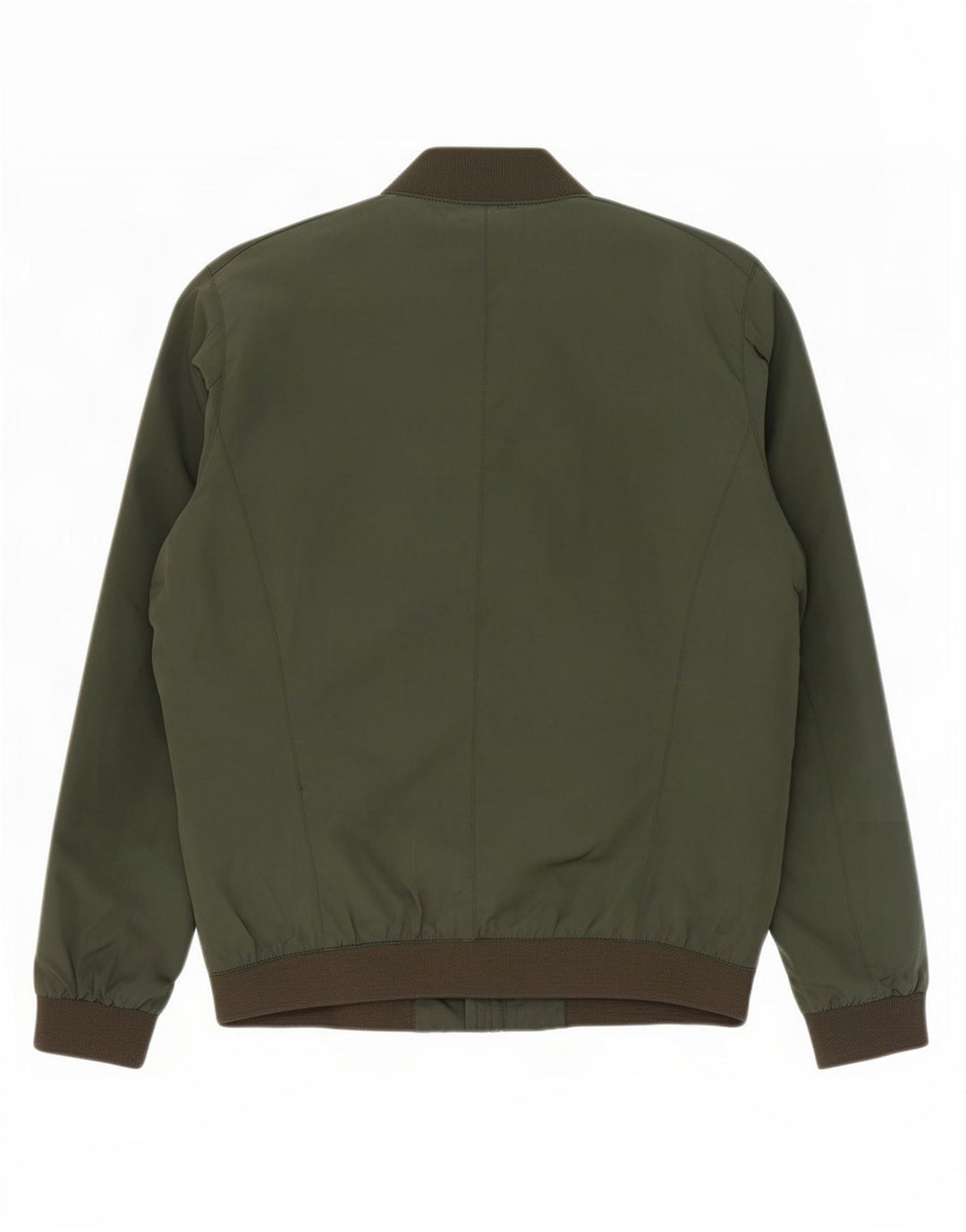 Zara Mens Bomber Jacket UK 40 Large Green Polyester