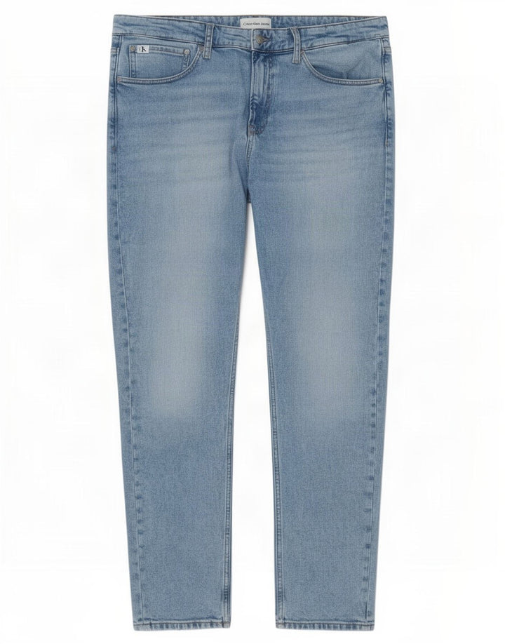 Calvin Klein Mens Slim Jeans W38 L32 Blue Cotton