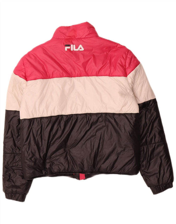 Fila Womens Padded Jacket UK 16 Large Multicoloured Colourblock Polyester