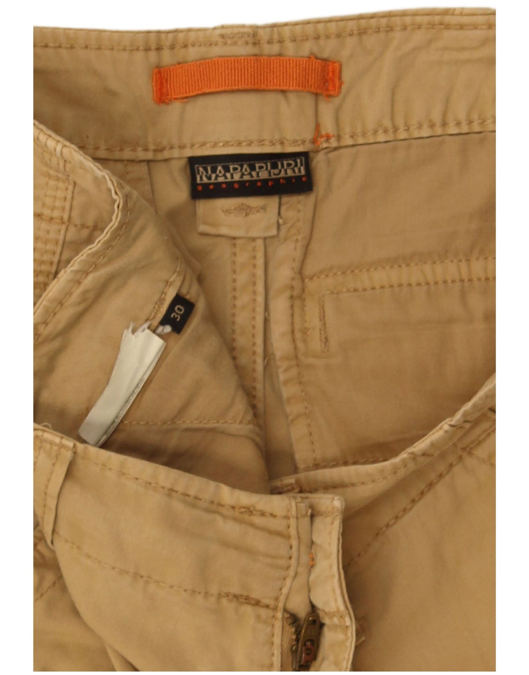 Napapijri Mens Cargo Shorts W30 Medium Beige