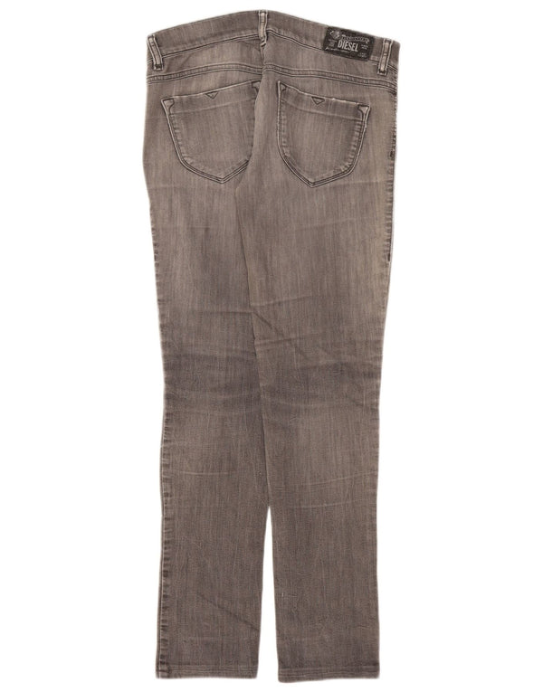 Diesel Womens Livier Skinny Jeans W29 L29 Grey Cotton
