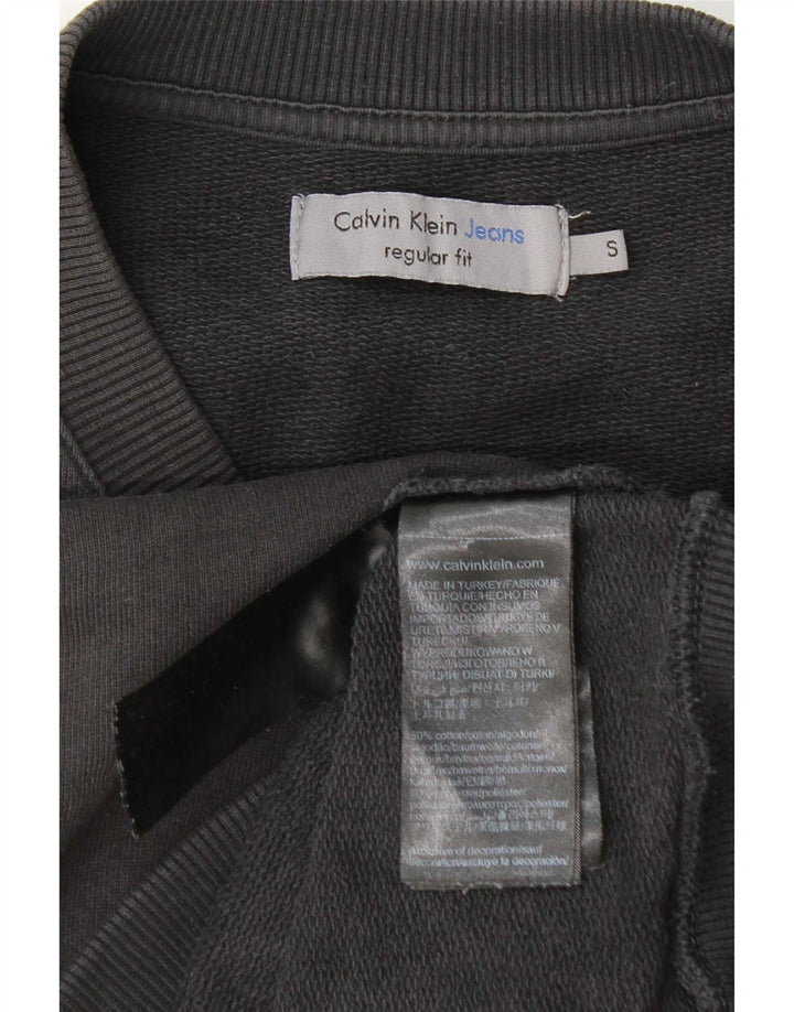 Calvin Klein Jeans Mens Regular Fit Sweatshirt Jumper Small Grey Cotton