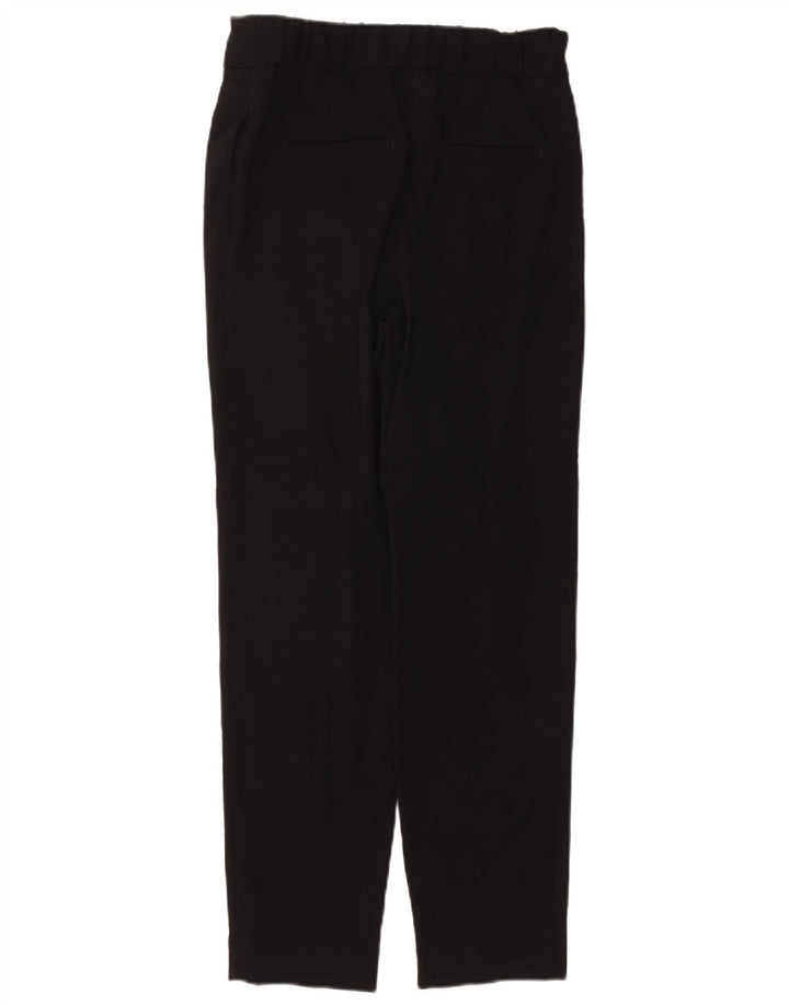 MASSIMO DUTTI Womens High Waist Casual Trousers EU 36 XS W26 L27 Black