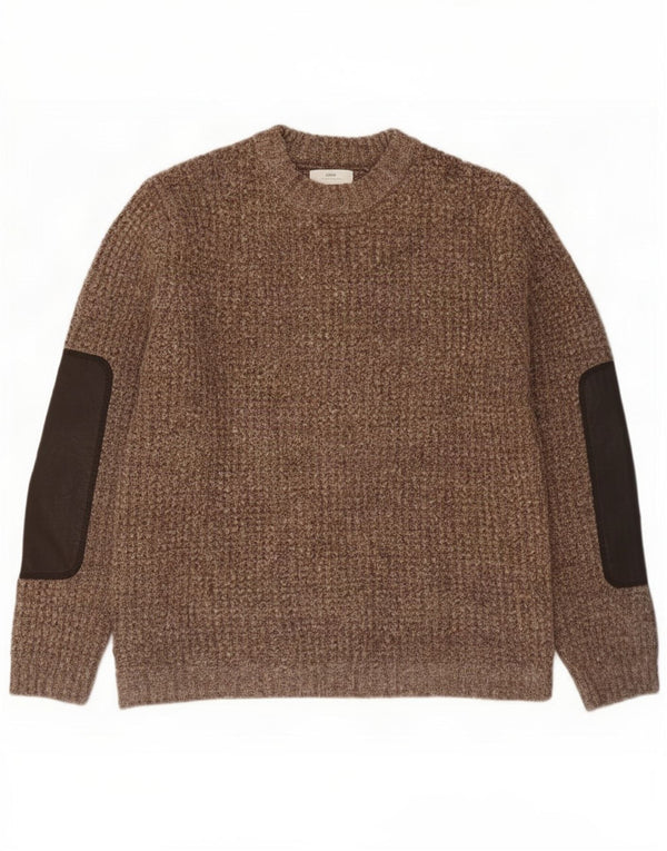 Zara Boys Crew Neck Jumper Sweater 11-12 Years Brown Flecked