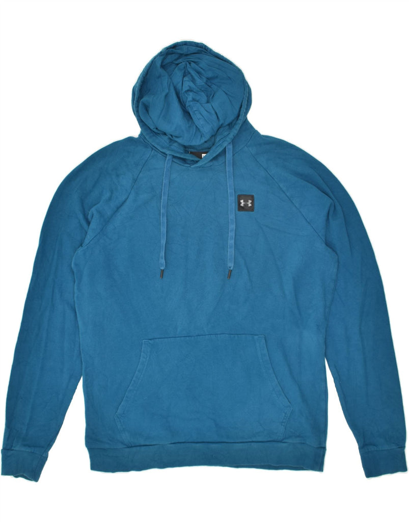 UNDER ARMOUR Mens Hoodie Jumper Large Blue Cotton | Vintage Under Armour | Thrift | Second-Hand Under Armour | Used Clothing | Messina Hembry 