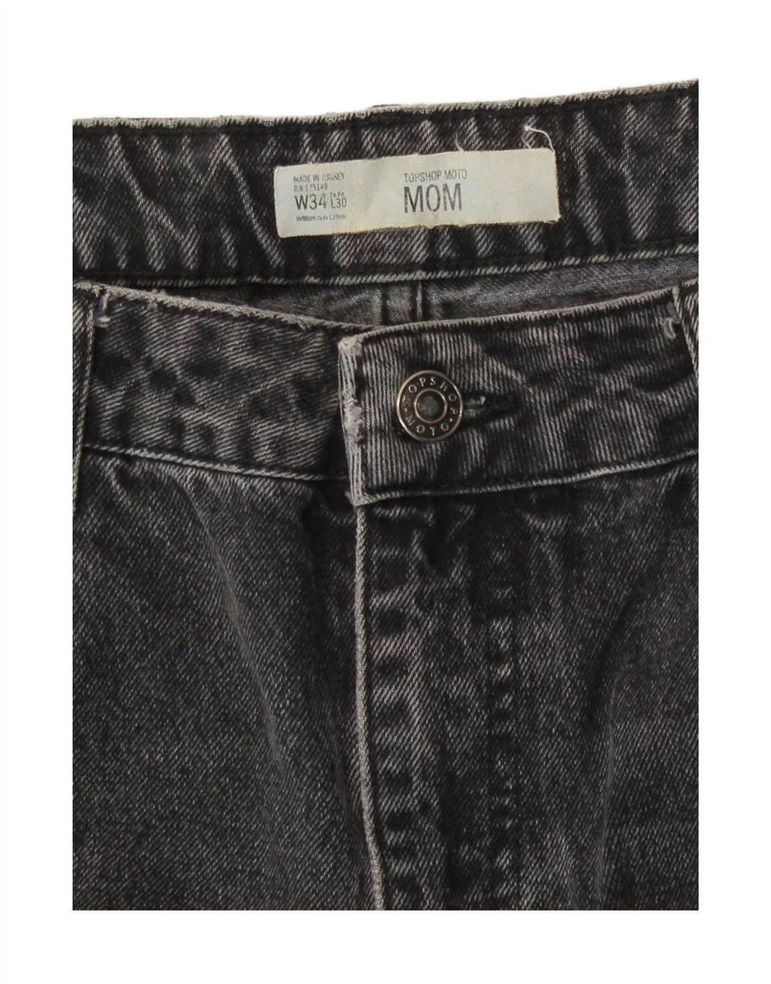 Topshop Womens Mom Tapered Jeans W34 L26 Grey