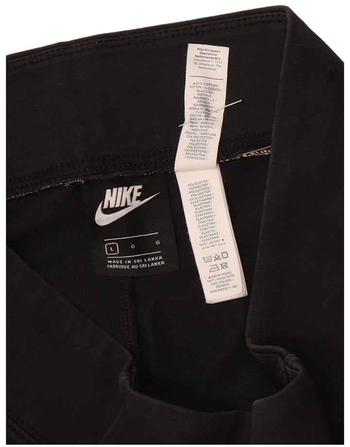 Nike Womens Crop Leggings UK 14 Large  Black Polyester