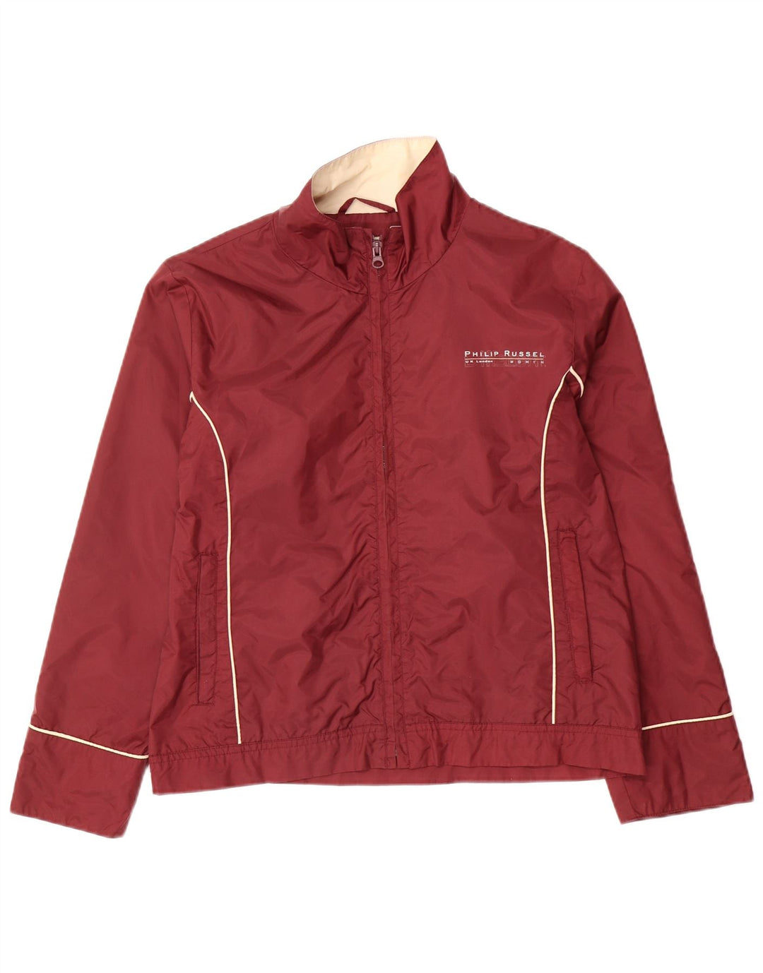 Philip Russel  Womens Tracksuit Top Jacket UK 14 Medium Maroon