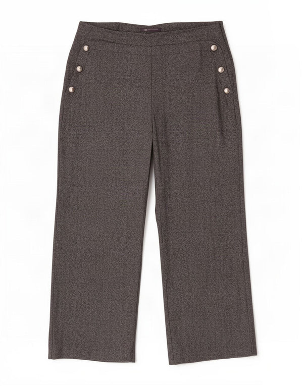 Marks & Spencer Womens Straight Casual Trousers UK 14 Large W32 L32 Grey