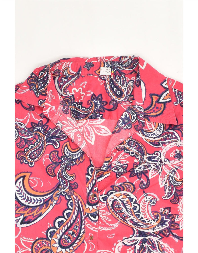 S.OLIVER Womens Shirt UK 14 Large  Pink Paisley Cotton | Vintage S.Oliver | Thrift | Second-Hand S.Oliver | Used Clothing | Messina Hembry 