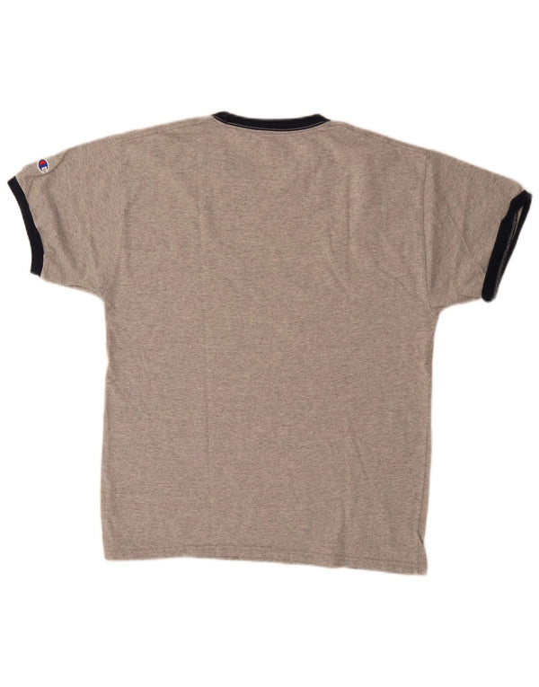Champion Mens T-Shirt Top Medium Grey Flecked Cotton