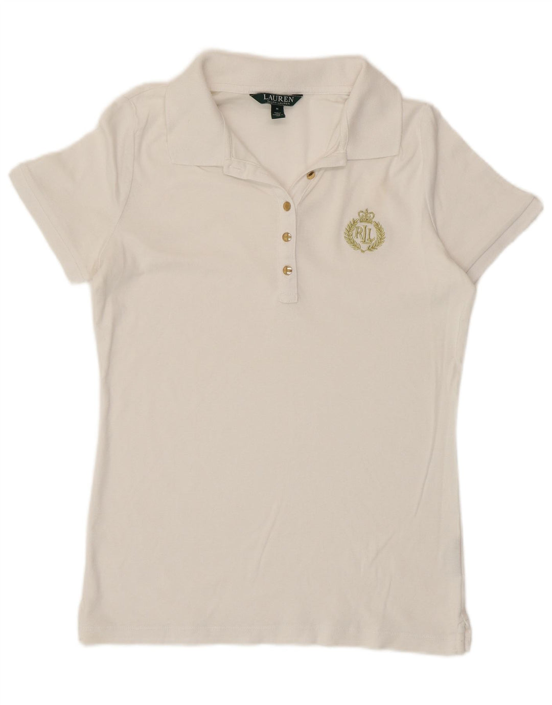 Ralph Lauren Womens Polo Shirt UK 12 Medium White