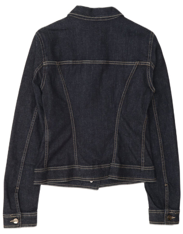 Liu Jo Womens Denim Jacket UK 12 Medium Navy Blue Cotton