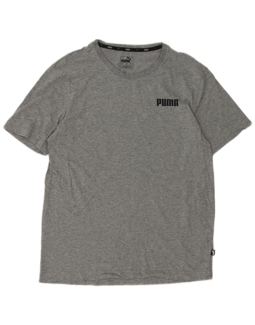 Puma Mens T-Shirt Top Medium Grey Cotton