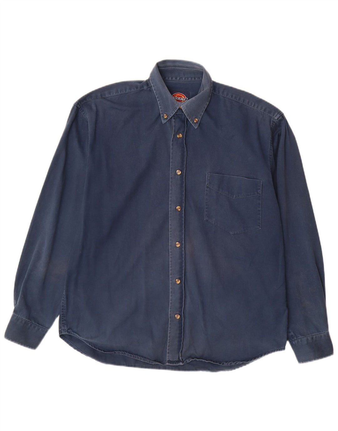Dickies Mens Shirt Medium Navy Blue Cotton