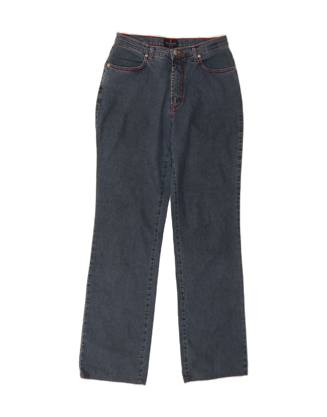 TRUSSARDI Womens Tapered Jeans W27 L32 Blue Cotton Vintage Trussardi and Second-Hand Trussardi from Messina Hembry 