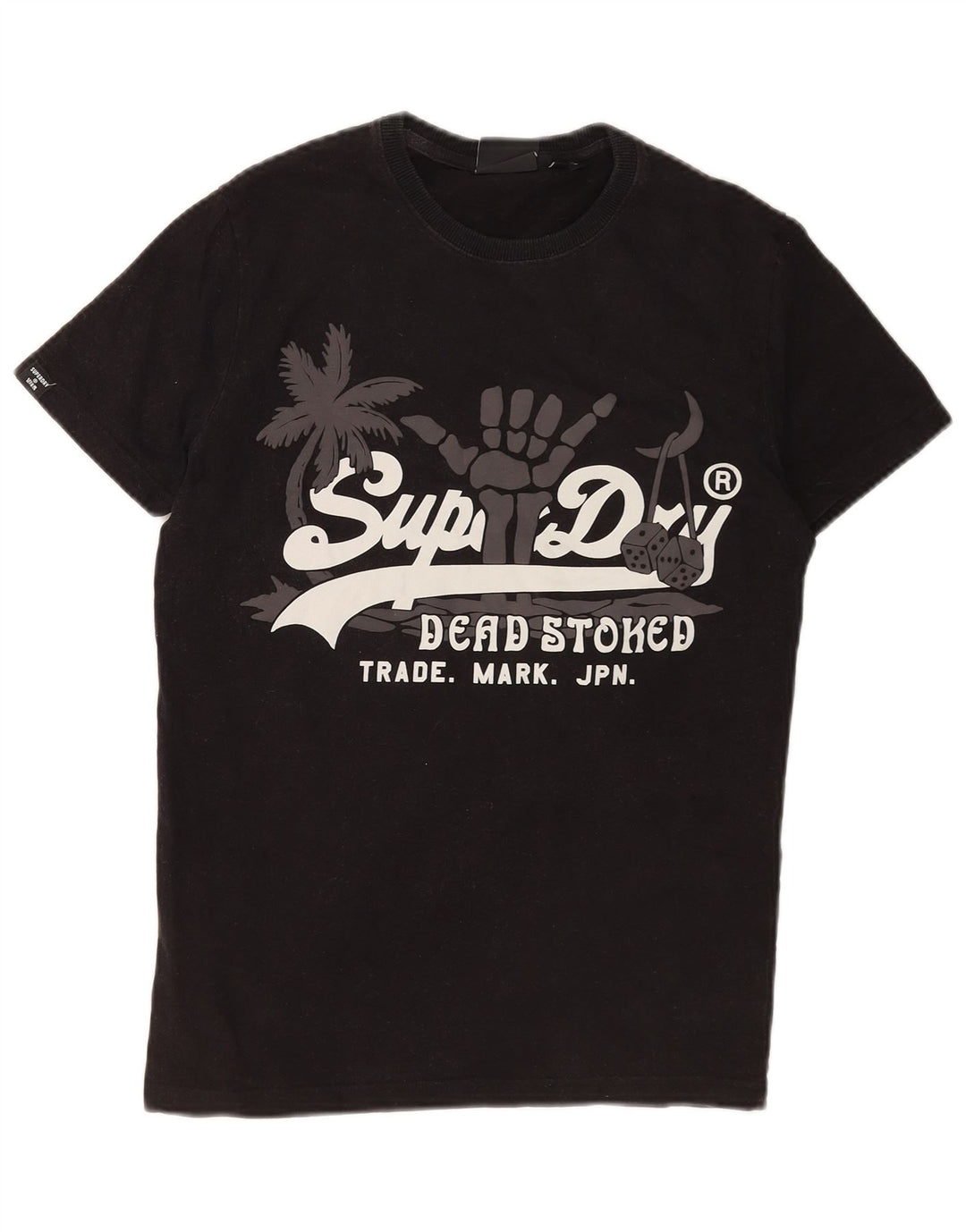 Superdry Mens Graphic T-Shirt Top Small Black
