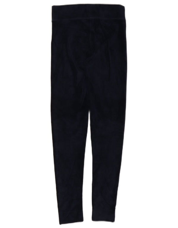 Marks & Spencer Womens Corduroy Leggings UK 6 XS Navy Blue Cotton