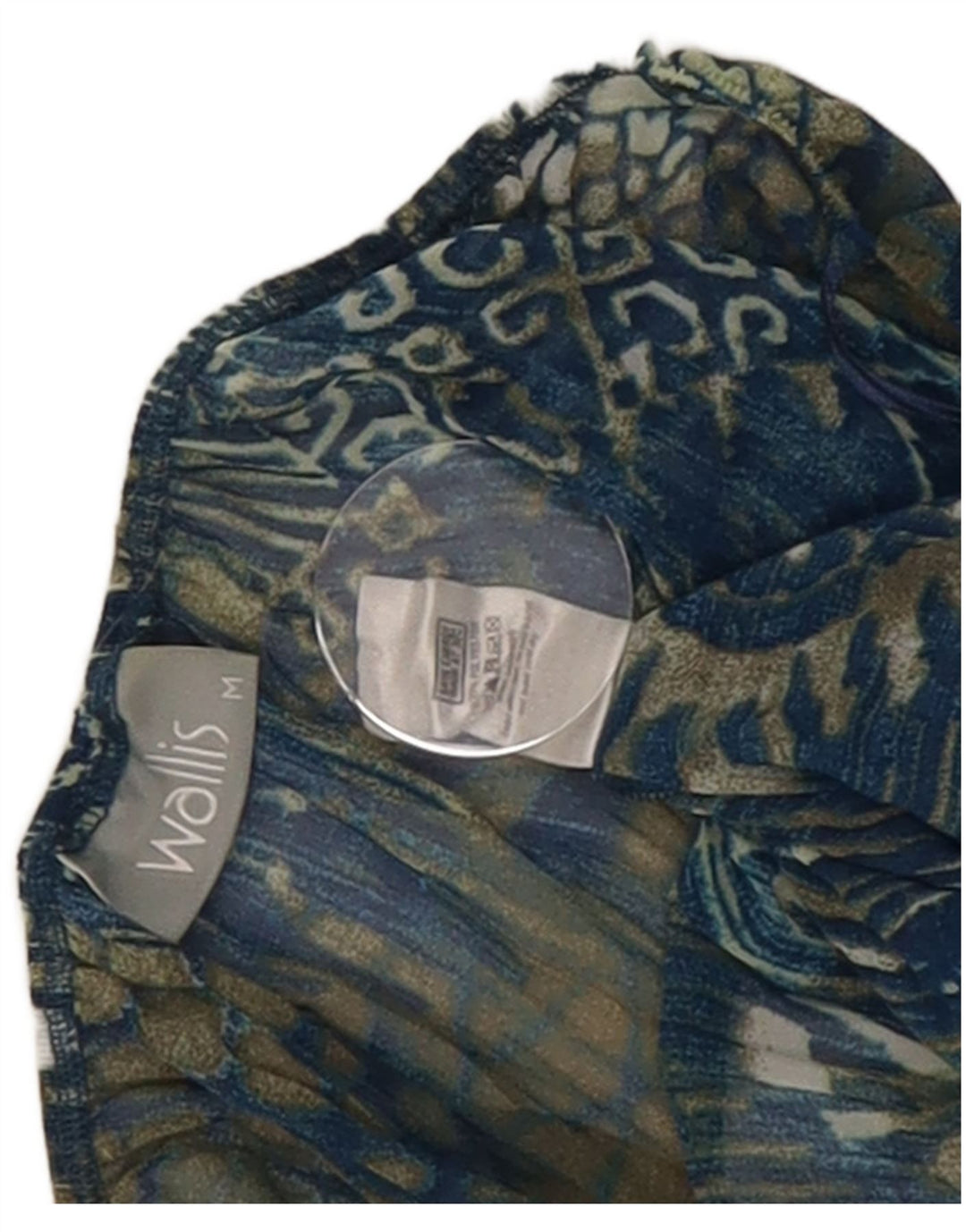 Wallis Womens Long Sleeve Tiered Dress UK 12 Medium Blue Paisley Polyester