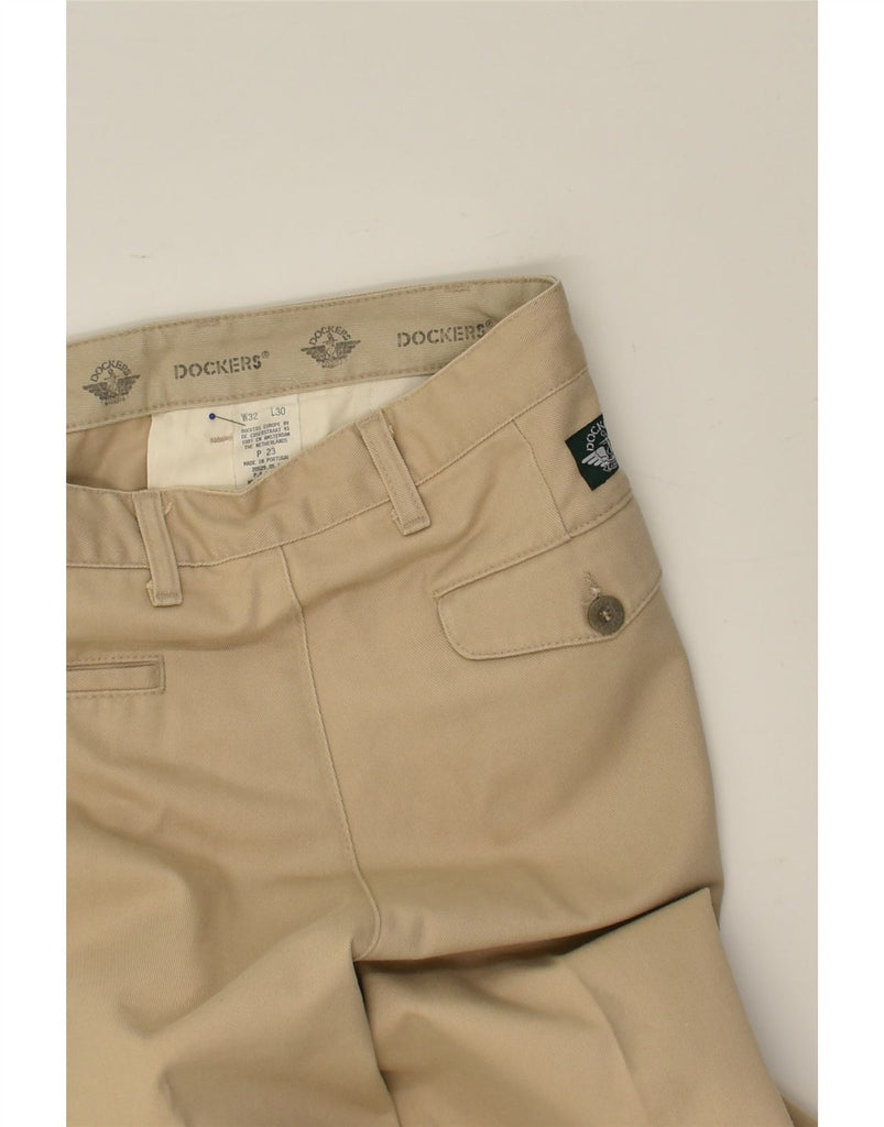 DOCKERS Mens Pegged Casual Trousers W32 L30  Beige Cotton | Vintage Dockers | Thrift | Second-Hand Dockers | Used Clothing | Messina Hembry 