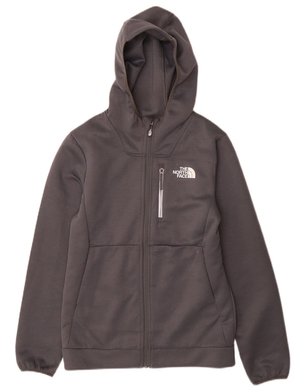 The North Face Boys Zip Hoodie Sweater 14-15 Years XL Grey Polyester