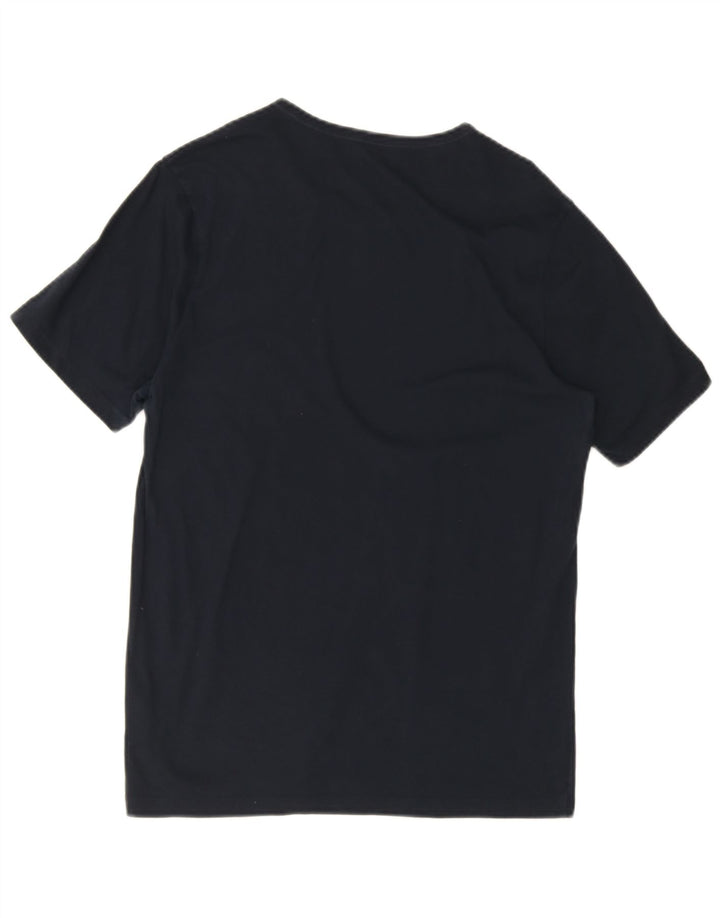 Hugo Boss Mens T-Shirt Top Large Navy Blue Cotton