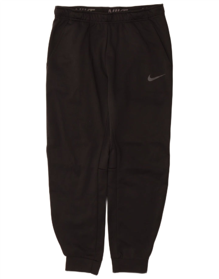 NIKE Mens Therma-Fit Tracksuit Trousers Joggers Large Black Polyester
