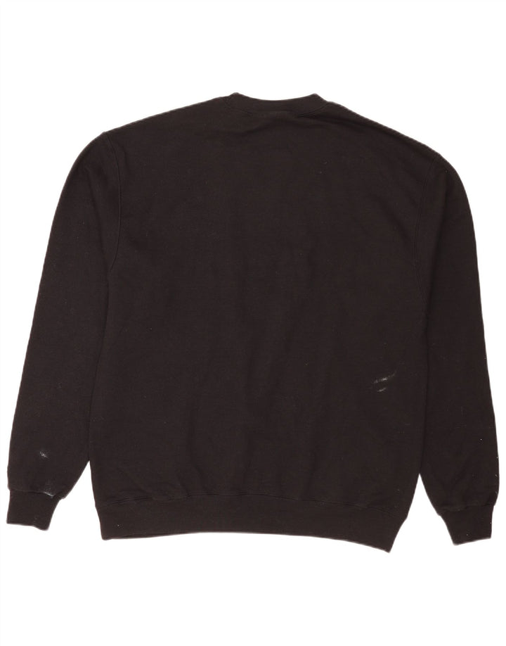 Champion Mens Sweatshirt Jumper Large Black Cotton