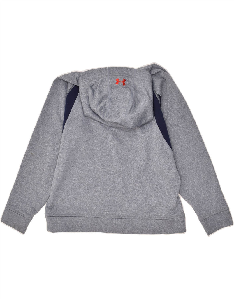 UNDER ARMOUR Boys Loose Fit Hoodie Jumper 10-11 Years Grey Polyester | Vintage Under Armour | Thrift | Second-Hand Under Armour | Used Clothing | Messina Hembry 